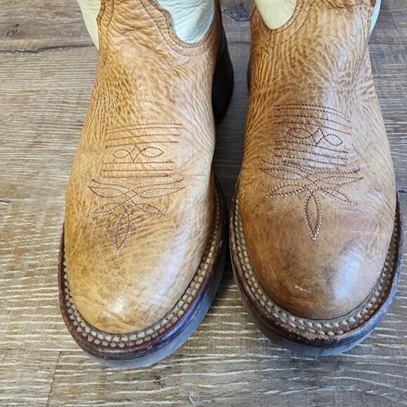 Vintage Tony Lama Kevin Fowler Signed Cowboy Crepe Roper Boots | Women's 6.5B - Picture 4 of 15